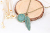 Bronze Clock And Leaves Model Necklaces