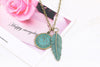 Bronze Clock And Leaves Model Necklaces