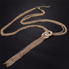Long Tassel Necklace Multilayer Choker