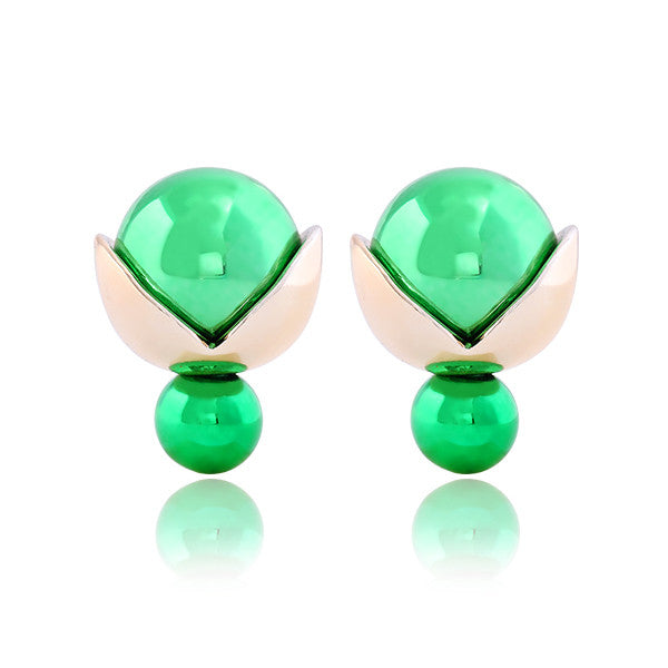 Ball Earrings Double Sided