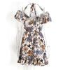 Mini High Waist Floral Print Dress