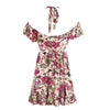 Mini High Waist Floral Print Dress