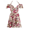 Mini High Waist Floral Print Dress