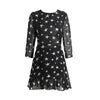 Short Chiffon Star Black Dress