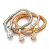 3PCS Charm Bangles Plated Bracelets