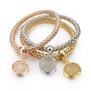 3PCS Charm Bangles Plated Bracelets