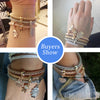 3PCS Charm Bangles Plated Bracelets