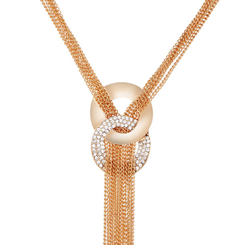 Long Tassel Necklace Multilayer Choker