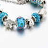 Ocean Style European Crystal Charm Bracelet