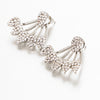 Gold Color Crystal Leaf Double Sided Earring
