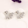 Gold Color Crystal Leaf Double Sided Earring