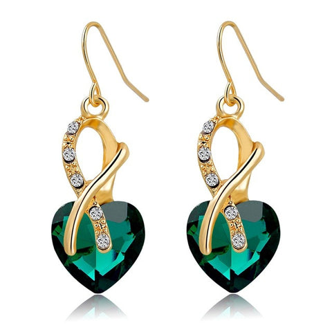 Heart Crystal Earrings