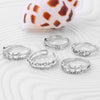 5 pcs/set Crown Flower Love Ring Set