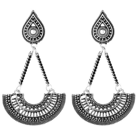 Hollow Pendant Leaves Earring