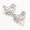 Gold Color Crystal Leaf Double Sided Earring