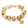 Crystal Heart Charm Bracelets & Bangles Gold Bracelets