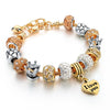Crystal Heart Charm Bracelets & Bangles Gold Bracelets