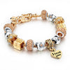 Crystal Heart Charm Bracelets & Bangles Gold Bracelets