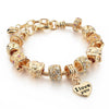 Crystal Heart Charm Bracelets & Bangles Gold Bracelets
