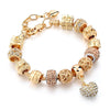 Crystal Heart Charm Bracelets & Bangles Gold Bracelets