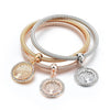 3PCS Charm Bangles Plated Bracelets