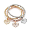 3PCS Charm Bangles Plated Bracelets