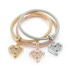 3PCS Charm Bangles Plated Bracelets