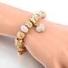 Crystal Heart Charm Bracelets & Bangles Gold Bracelets
