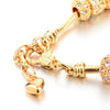 Crystal Heart Charm Bracelets & Bangles Gold Bracelets