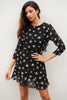 Short Chiffon Star Black Dress