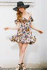 Mini High Waist Floral Print Dress