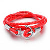PU Leather Anchor Bracelets Pulsera