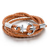 PU Leather Anchor Bracelets Pulsera