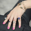 4PCS/LOT Natural Stone Ring Set