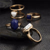 4PCS/LOT Natural Stone Ring Set