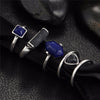 4PCS/LOT Natural Stone Ring Set