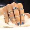 12 PCS/Set Knuckle Midi Rings Set
