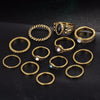 12 PCS/Set Knuckle Midi Rings Set