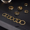 12 PCS/Set Knuckle Midi Rings Set