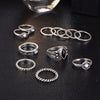 12 PCS/Set Knuckle Midi Rings Set