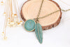 Bronze Clock And Leaves Model Necklaces