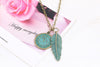 Bronze Clock And Leaves Model Necklaces