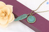 Bronze Clock And Leaves Model Necklaces