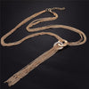 Long Tassel Necklace Multilayer Choker