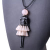 Doll Beads Charms Choker Long Necklace