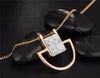 Natural Stone Necklace Gold Color