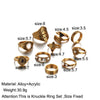 10pcs/Set Vintage Punk Ring Set