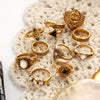 10pcs/Set Vintage Punk Ring Set