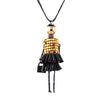 Doll Beads Charms Choker Long Necklace