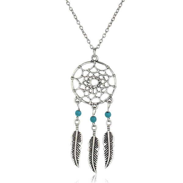 Natural Stone Dream Catcher Necklaces